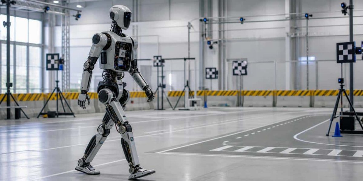 02 humanoid robot test track